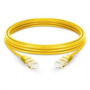 Câble de raccordement réseau Ethernet Cat5e sans accroc non blindé (UTP), PVC jaune, 10 m (32,81 pieds)
