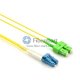 SC/APC to LC/UPC Plenum(OFNP) Duplex 9/125 Single-mode Fiber Patch Cable