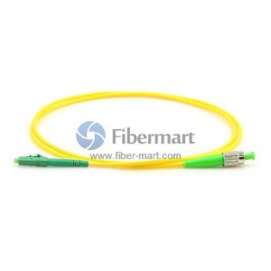 Câble de raccordement fibre monomode FC/APC vers LC/APC Plenum (OFNP) Simplex 9/125