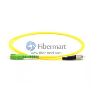 SC/APC to FC/UPC Plenum(OFNP) Simplex 9/125 Single-mode Fiber Patch Cable