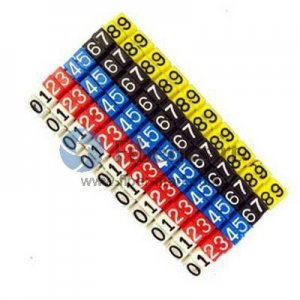 10 pçs / lote Color Label Numberic Fio Identificador Marcador De Fio para Cat5e estilo Lettering