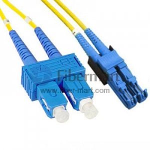 SC/UPC-E2000/UPC Plenum(OFNP) Duplex 9/125 Single-mode Fiber Patch Cable