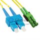 Cable de conexión de fibra dúplex monomodo 9/125 SC / UPC a E2000 / APC