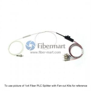 2x4 Fibre PLC Splitter con los kits de fan-out
