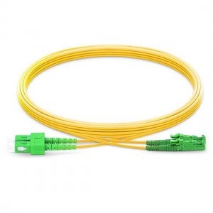 SC APC to E2000 APC Duplex PVC/LSZH/OFNP 9/125 Single Mode Fiber Patch Cable