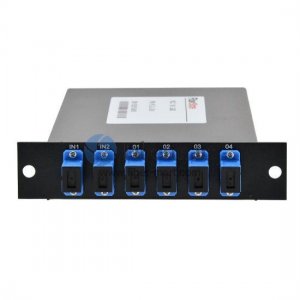 Divisor PLC de fibra 2x4 con caja de metal LGX estándar