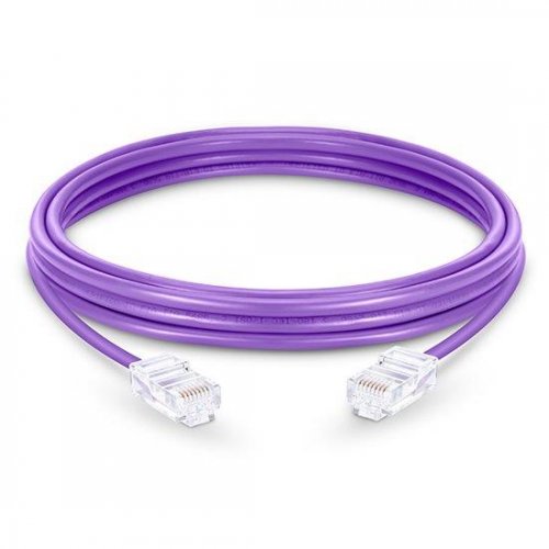 Câble de raccordement réseau Ethernet Cat5e non blindé (UTP), PVC violet