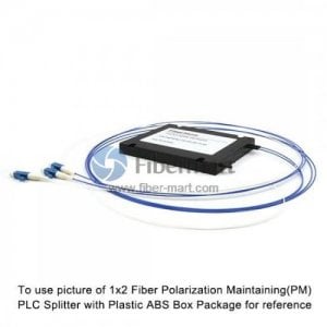 1x3 Polarização de manutenção de fibra PLC divisor caixa ABS eixo lento