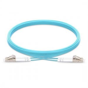 1M LC UPC to LC UPC Duplex 2.0mm LSZH OM4 Multimode Fiber Optic Patch Cable