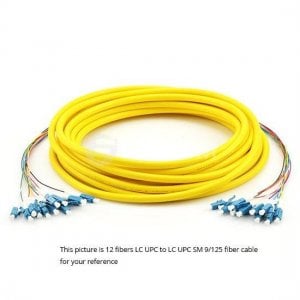 2M LC UPC to SC APC 9/125 Single Mode 12 Fiber MultiFiber PreTerminated Cable 0.9mm PVC Jacket
