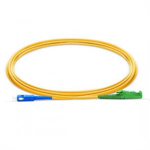 Câble de raccordement fibre monomode SC UPC à E2000 APC PVC/LSZH/OFNP 9/125