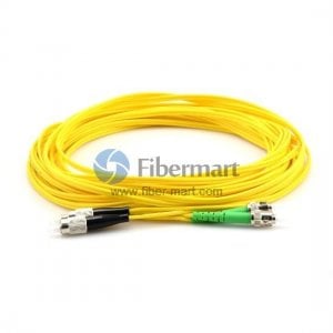 FC/UPC to ST/APC Singlemode 9/125 Duplex Fiber Patch Cable