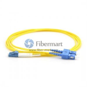 SC/UPC-LC/UPC Plenum(OFNP) Duplex 9/125 Single-mode Fiber Patch Cable