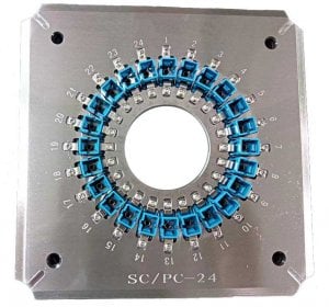 Polishing Fixture/Holder for SC/UPC 24 Connectors (SC/PC-24 Connector Jig)
