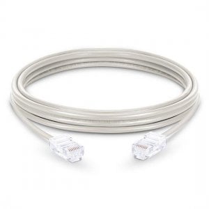 Cat5e Nonbooted Unshielded (UTP) Ethernet Network Patch Cable, White PVC, 10m (32.81ft)