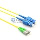 FC/APC to SC/UPC Singlemode 9/125 Duplex Fiber Patch Cable