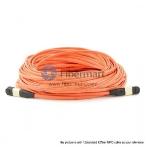 12 Fibers Multimode OM 1 MTP Trunk Cable available at Fibermart