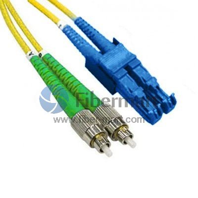 FC/APC to E2000/UPC Duplex 9/125 Single-mode Fiber Patch Cable