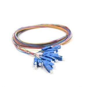 2M 12 Fibers SC/UPC SingleMode ColorCoded Fiber Optic Pigtail, Unjacketed 2M 12 Fibers SC/UPC SingleMode ColorCoded Fiber Optic Pigtail, Unjacketed