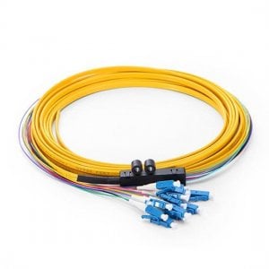 2M 12 Fiber LC/UPC 9/125 Singlemode Ribbon Fanout Fiber Optic Pigtail 2.0mm Breakout PVC Jacket 2M 12 Fiber LC/UPC 9/125 Singlemode Ribbon Fanout Fiber Optic Pigtail 2.0mm Breakout PVC Jacket